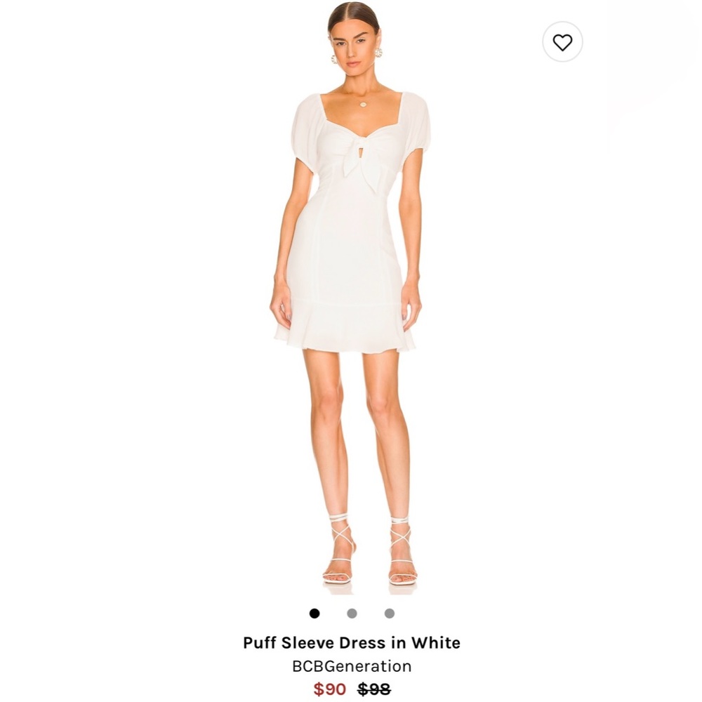 Revolve ❤︎︎ BCBGeneration - Puff sleeve dress in white